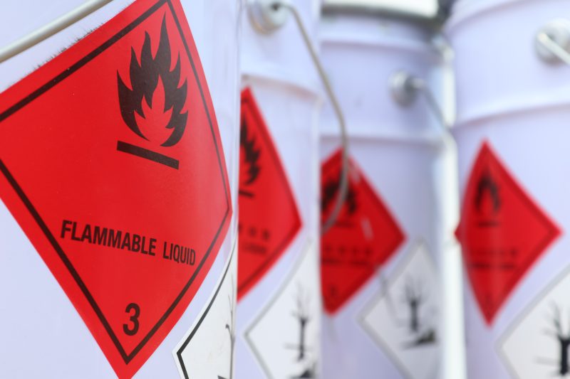Flammable,Liquid,Symbol,On,The,Chemical,Tank,,Hazardous,Chemicals,In