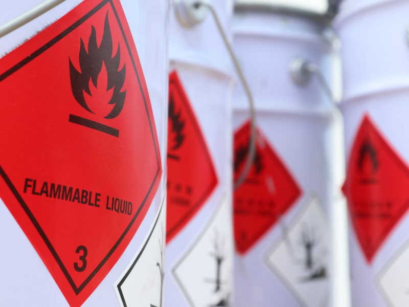 Flammable,Liquid,Symbol,On,The,Chemical,Tank,,Hazardous,Chemicals,In